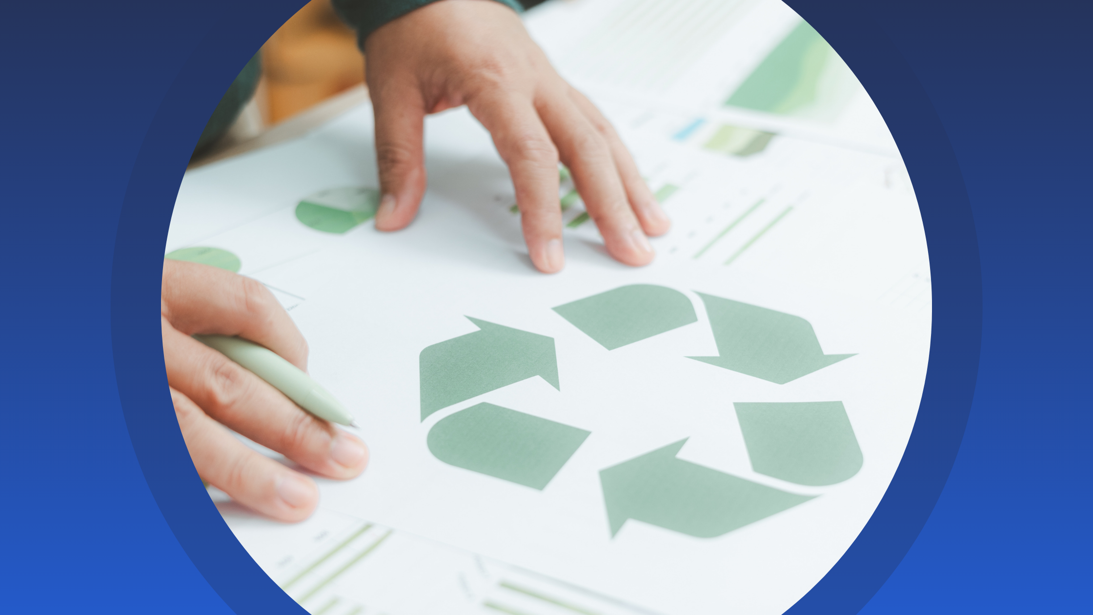A man reviews paperwork depicting sustainable sourcing strategies